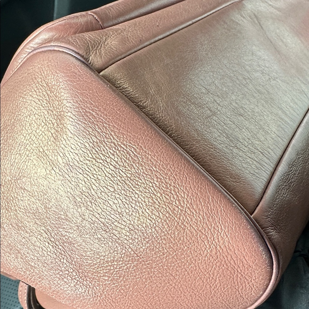 Coach Madison East/West Satchel Rose Leather Shoulder Bag - Picture 16 of 17